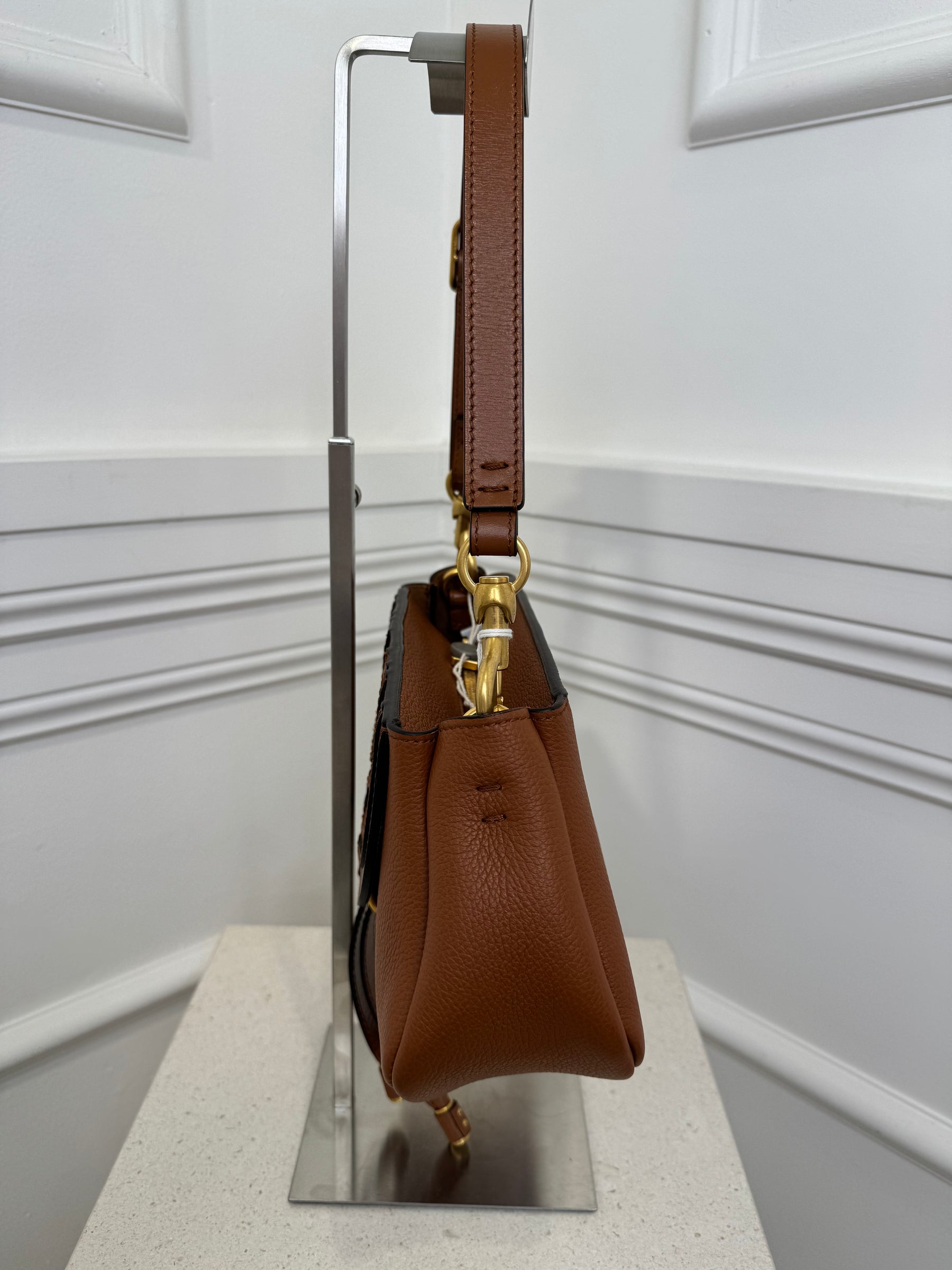Chloe Tan Leather Marcie Shoulder Bag