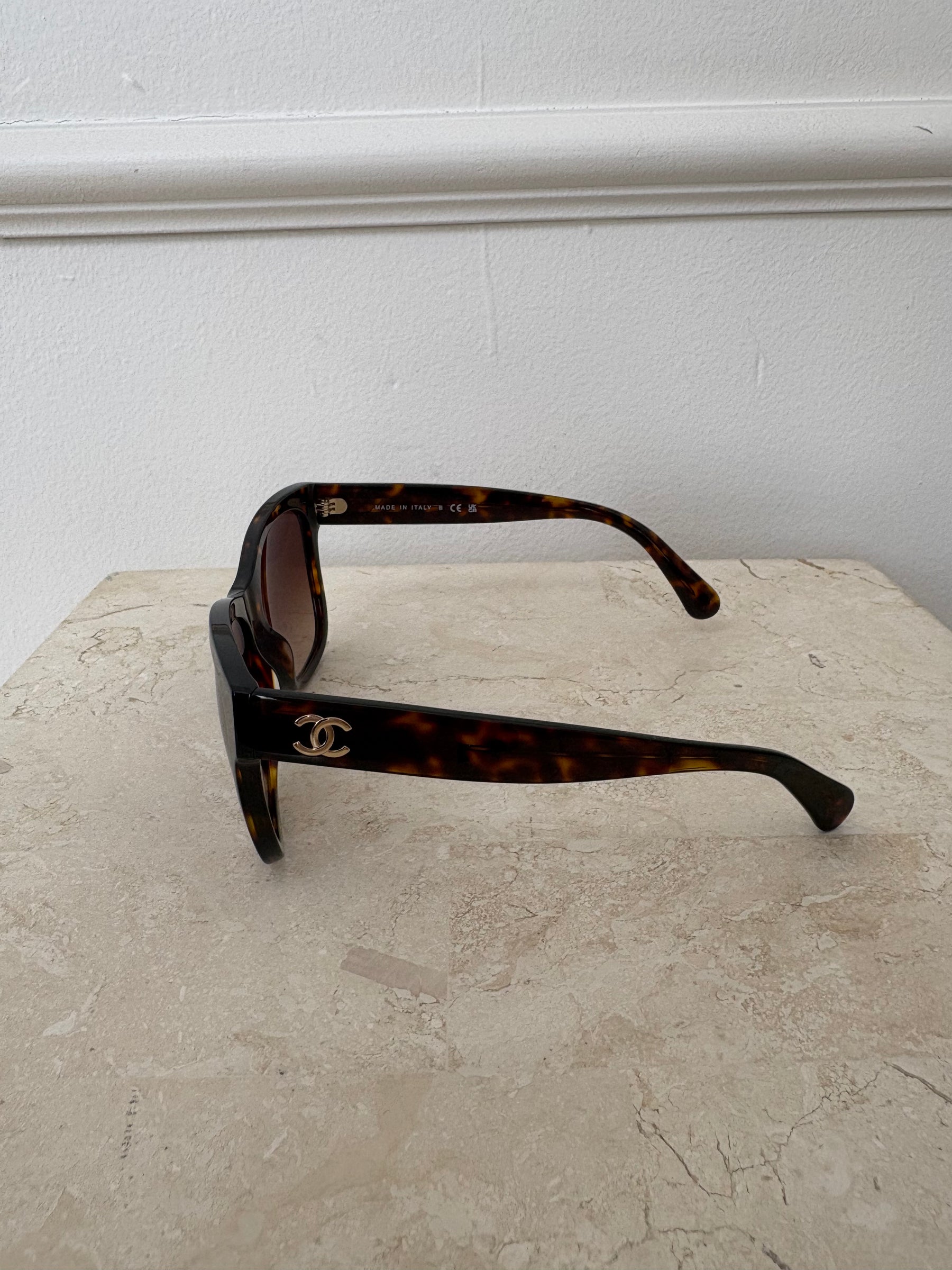 Chanel Tortoiseshell Oversized Sunglasses
