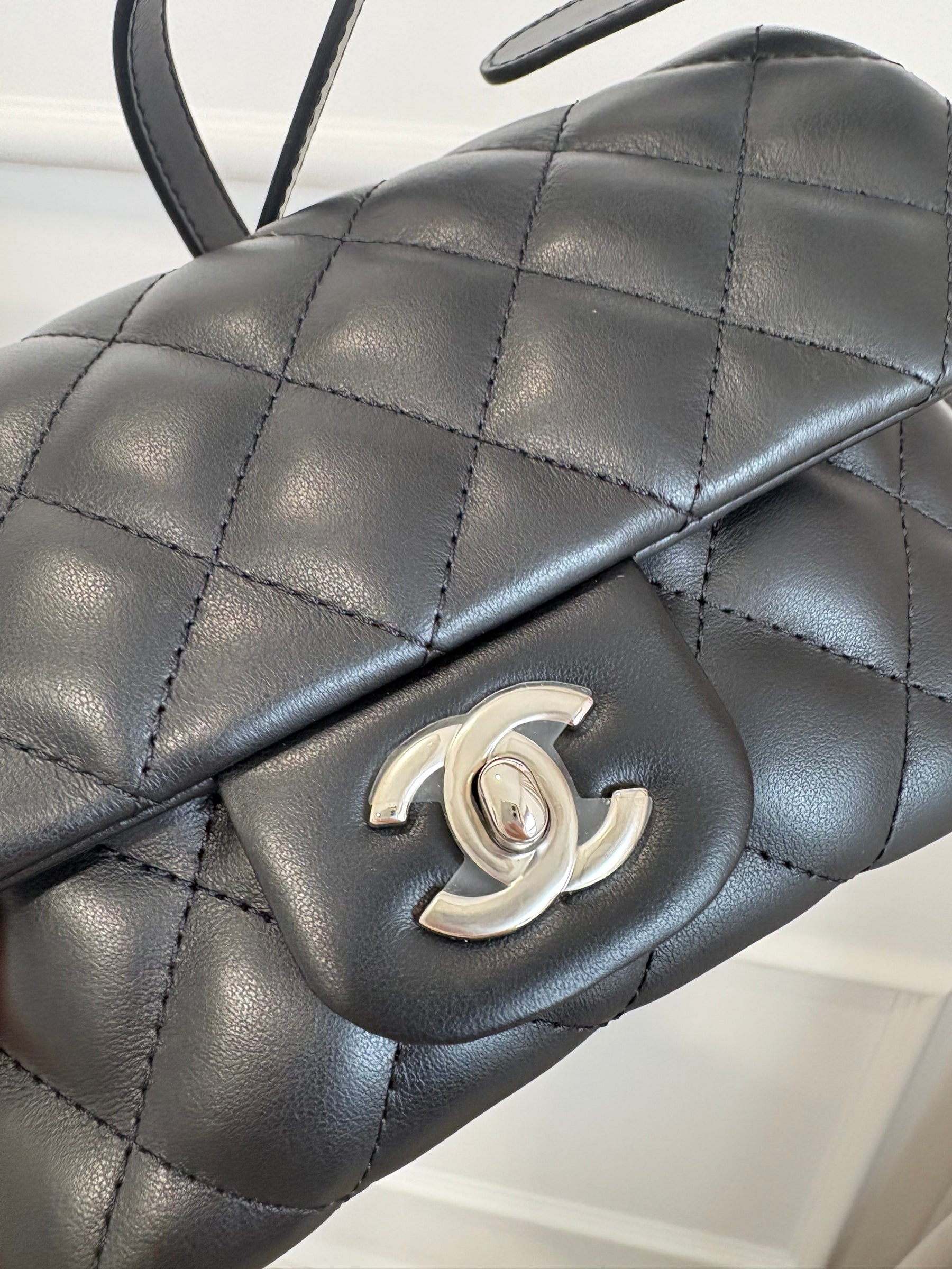 Chanel Black Leather Uniform Belt Bag