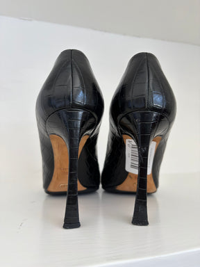 Dior Croc Effect Leather Pumps, 39