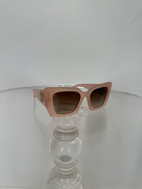 Burberry Pink Square Logo Sunglasses