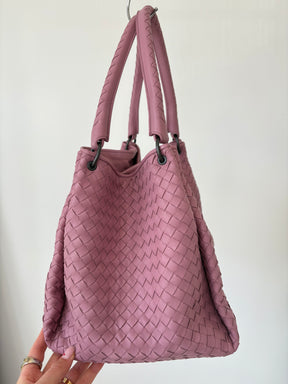 Bottega Veneta Mauve Intrecciato Leather Parachute Tote bag