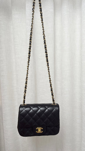 Chanel Mini Flap Bag Black With Gold Plated Hardware