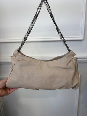 Christian Louboutin Taupe Leather Chain Shoulder Bag