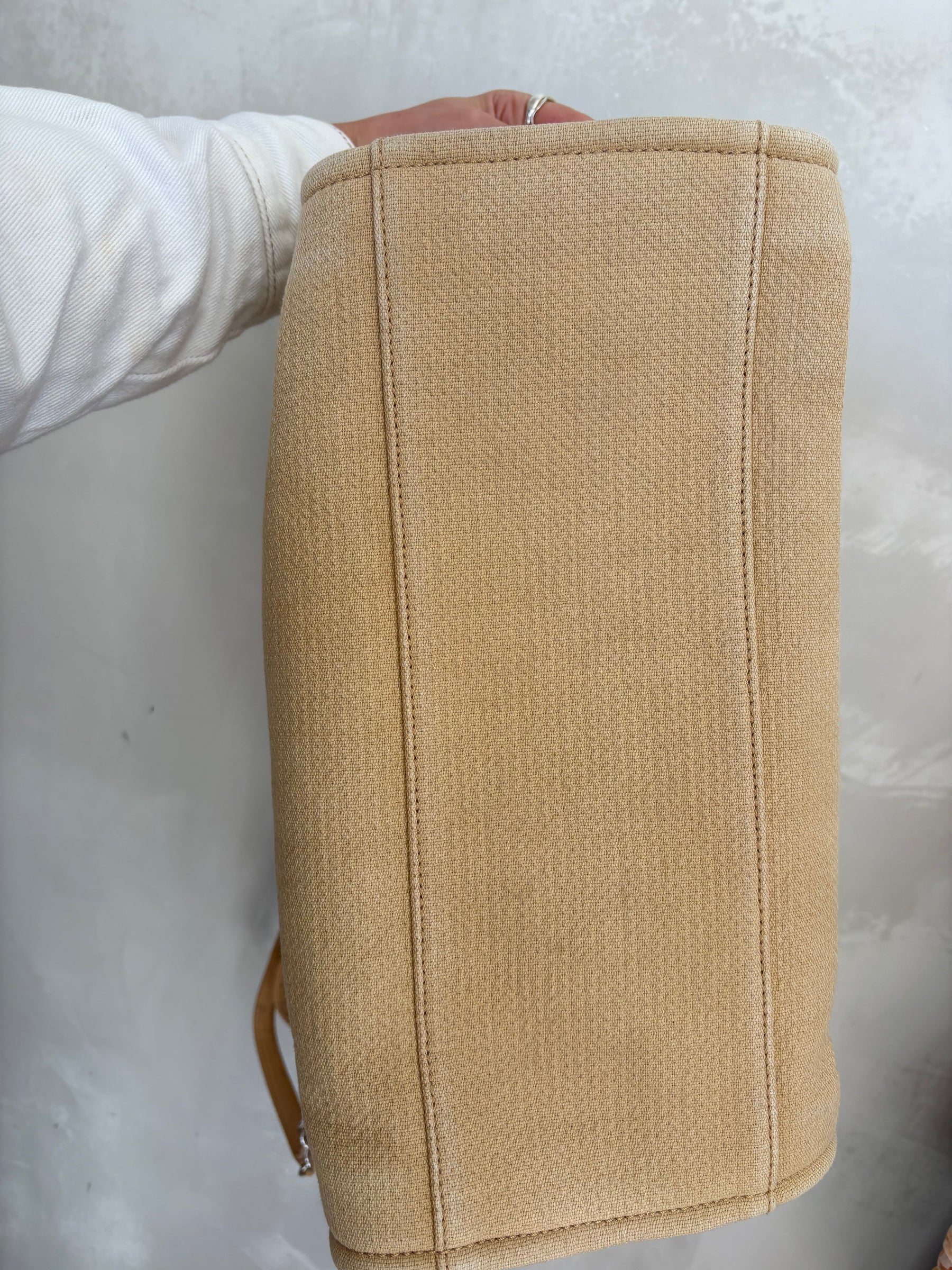 Chanel Beige Canvas Deauville Tote