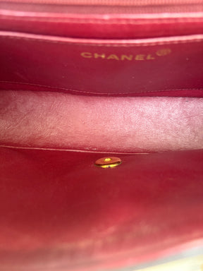 Chanel Chocolate Brown Leather Top Handle Classic Flap Bag