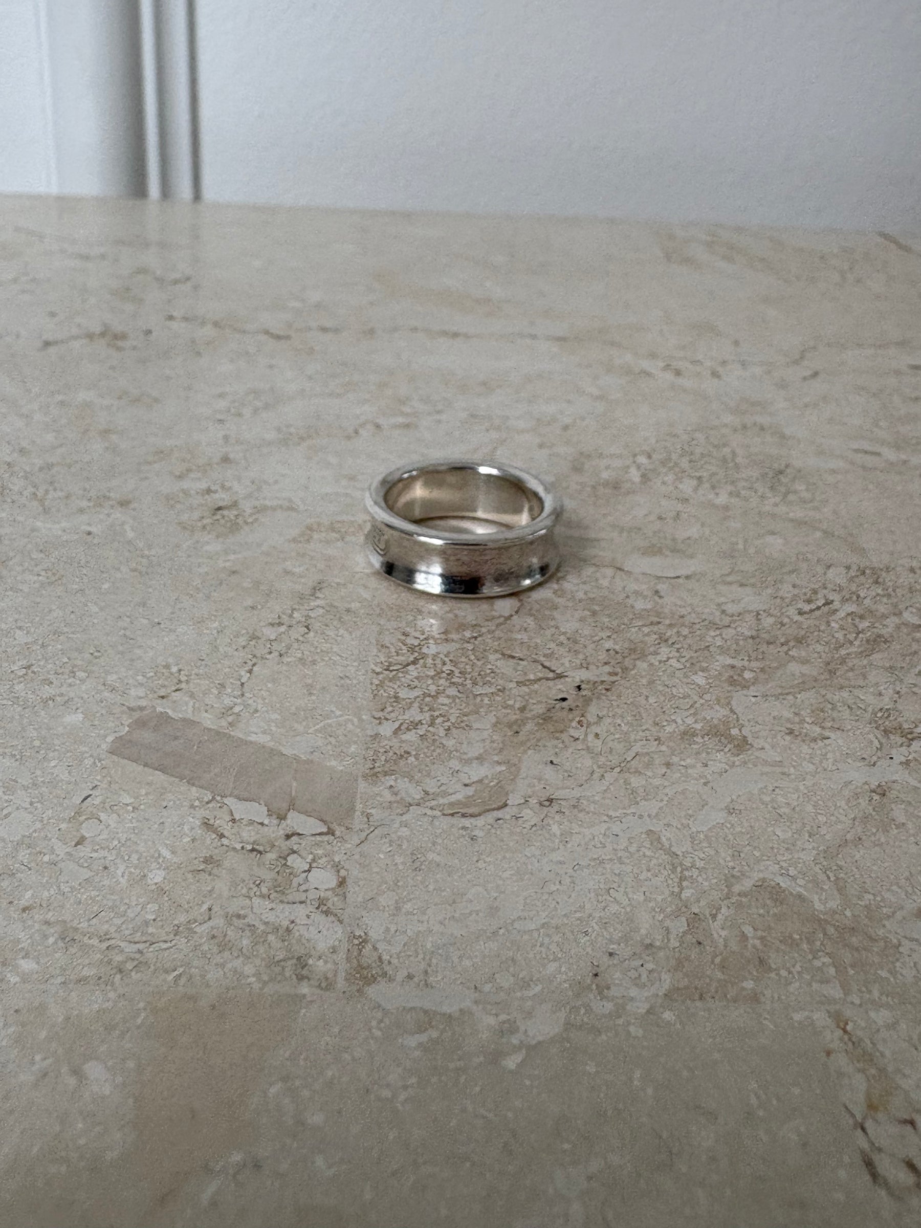 Tiffany & Co. Sterling Silver Logo Ring, 50