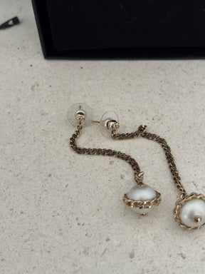 Chanel Pearl Drop Earrings Costume Jewellery