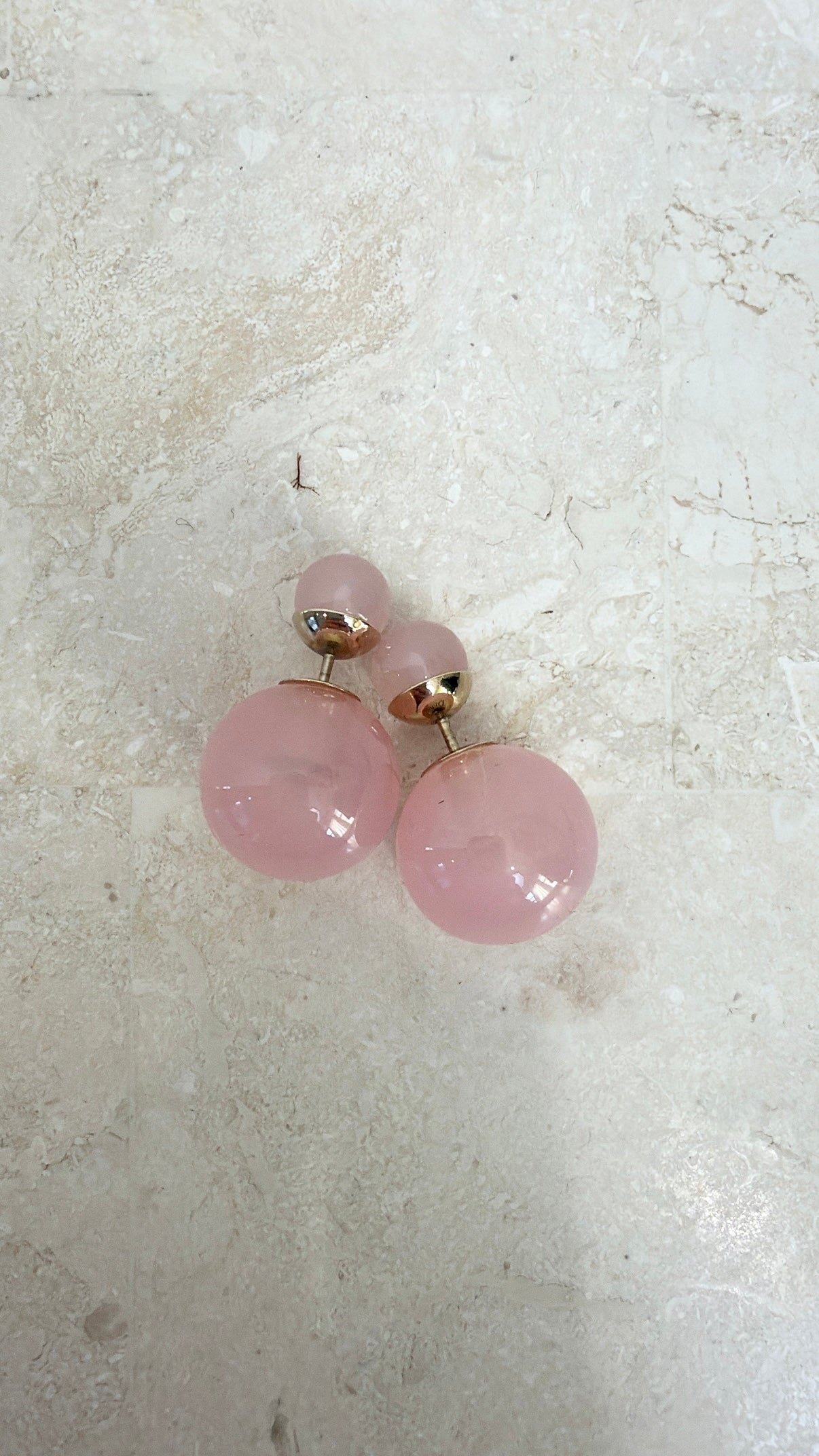 Dior Rose Quartz Triables Earrings