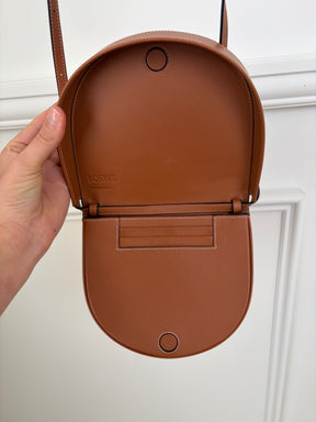 Loewe Calfskin Flat Cross Body Bag Tan