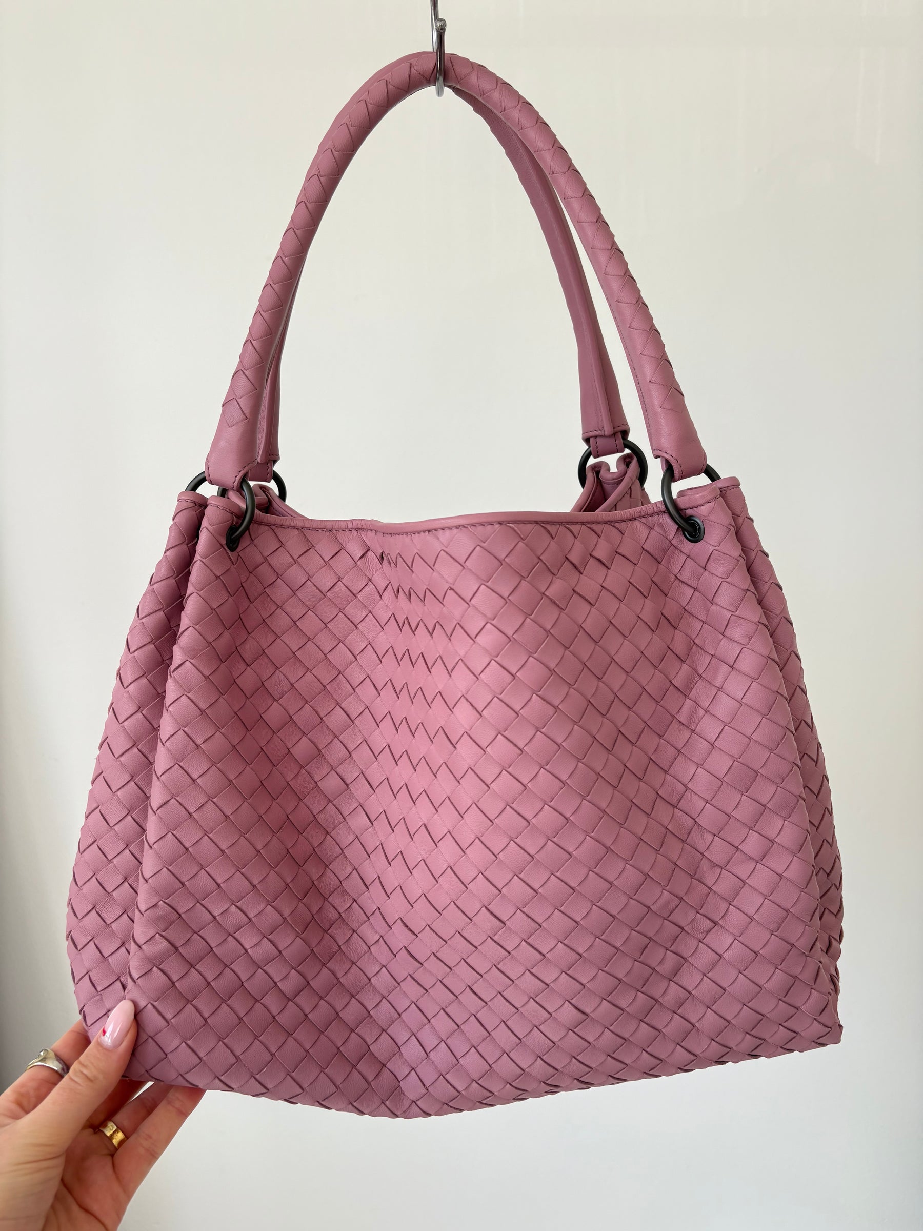 Bottega Veneta Mauve Intrecciato Leather Parachute Tote bag