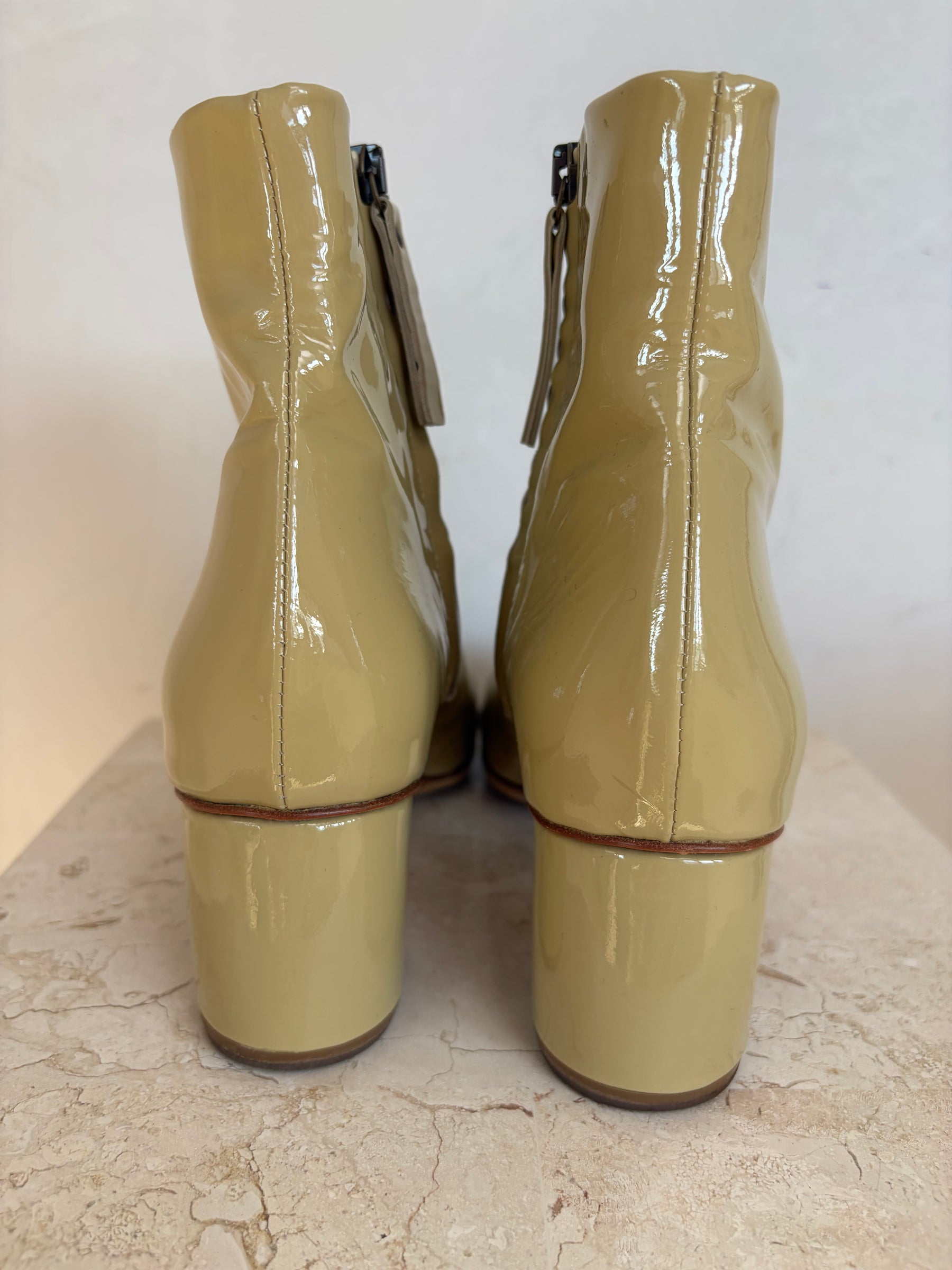 Forte Forte Beige Patent Ankle Boots, 39