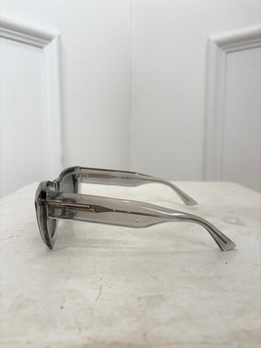 Bottega Veneta Grey Acetate Cat Eye Sunglasses