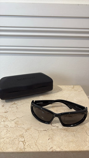 Balenciaga Black Wrap Around Sunglasses