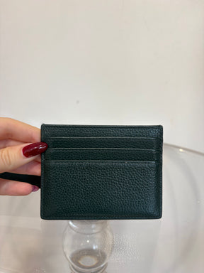 Mulberry Green Leather Zipped Card Holder