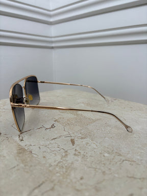 Isable Marant Gold Square Oversized Aviator Sunglasses