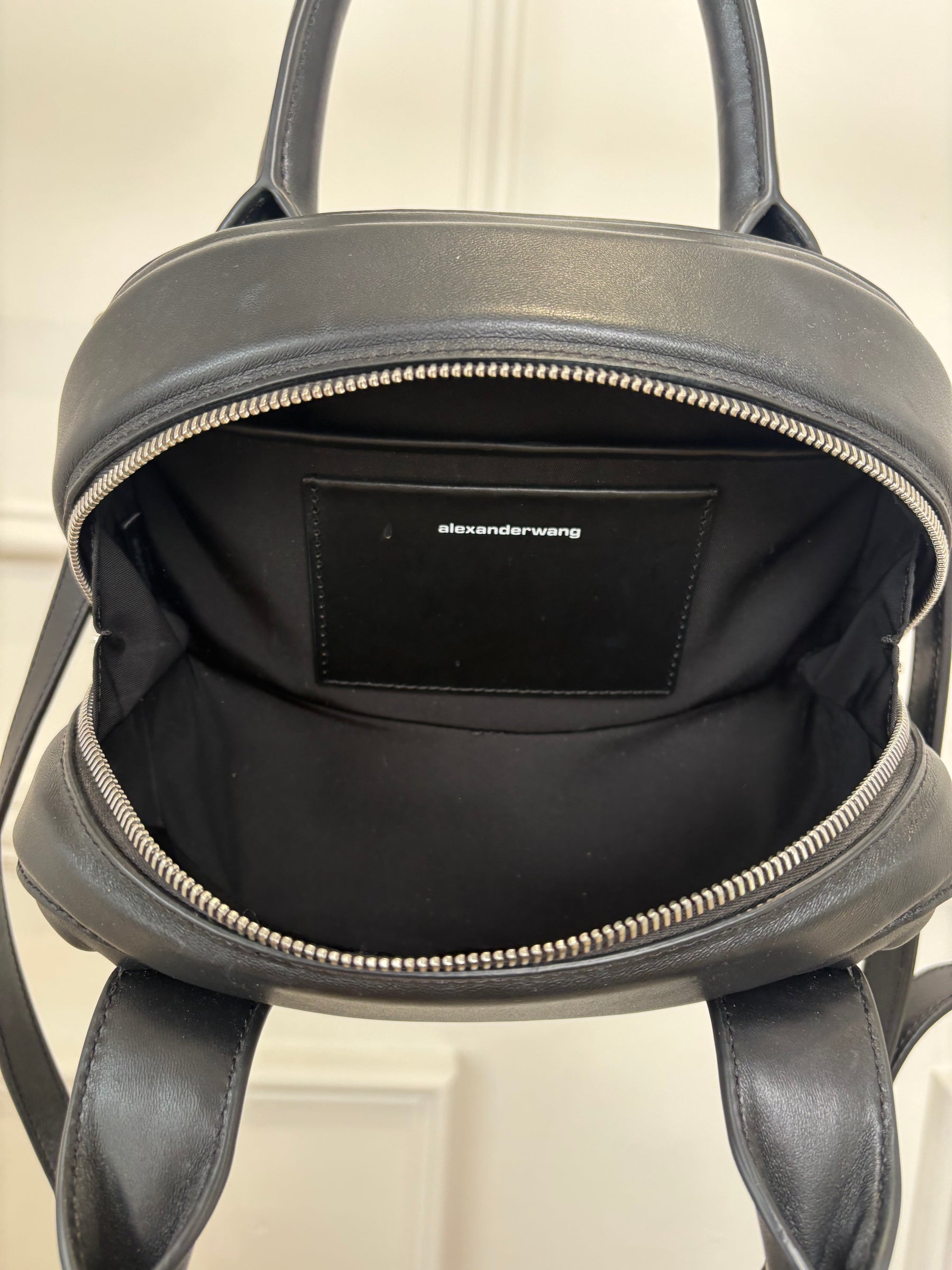 Alexander Wang Black Leather Small Rock Panelled Bag
