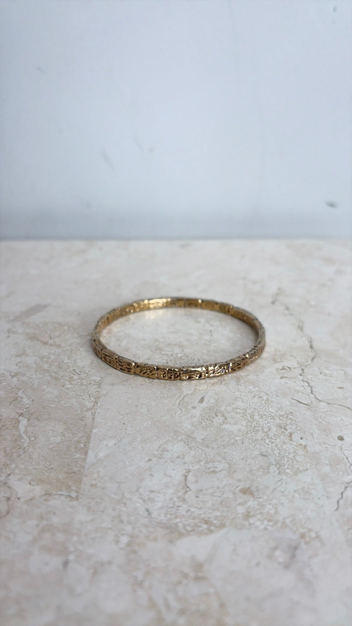 Lucy Folk Gold Plated Bangle