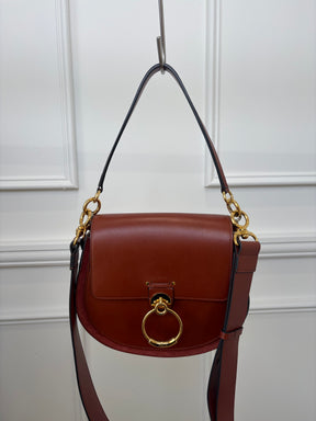 Chloé Brick Leather and Suede Tess Bag