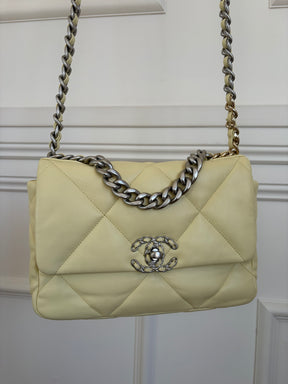Chanel 19 Yellow Leather Crossbody Bag