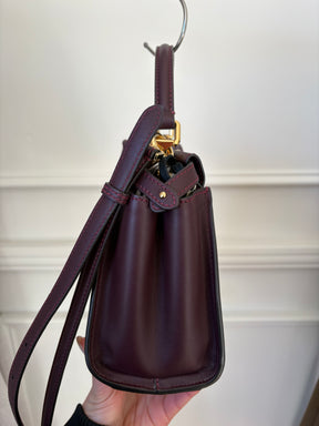 Fendi Peekaboo Mini Bag In Burgundy
