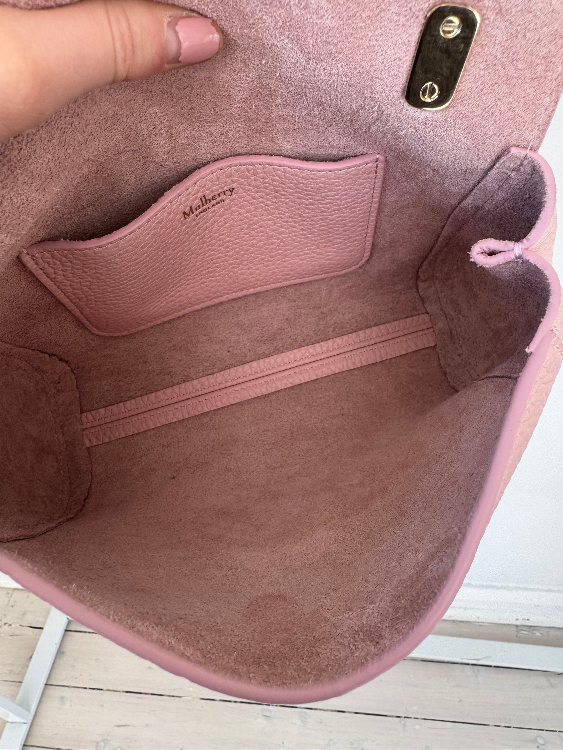 Mulberry Ballet Pink Soft Grained Leather Small Lily Bag