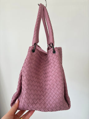 Bottega Veneta Mauve Intrecciato Leather Parachute Tote bag