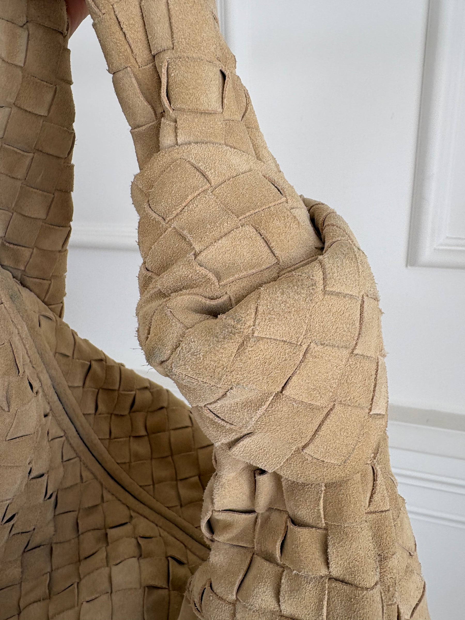 Bottega Veneta Beige Suede Jodie Bag