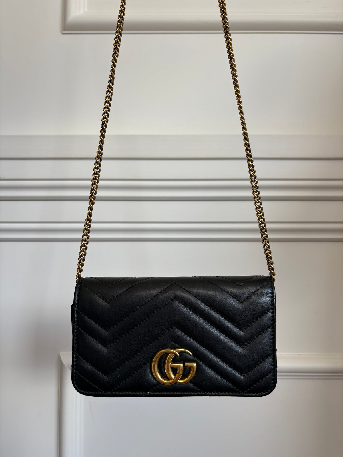 Gucci Black Marmont Mini Cross Body Bag