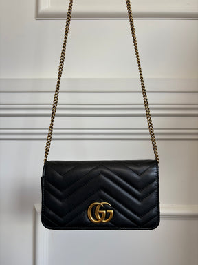 Gucci Black Marmont Mini Cross Body Bag