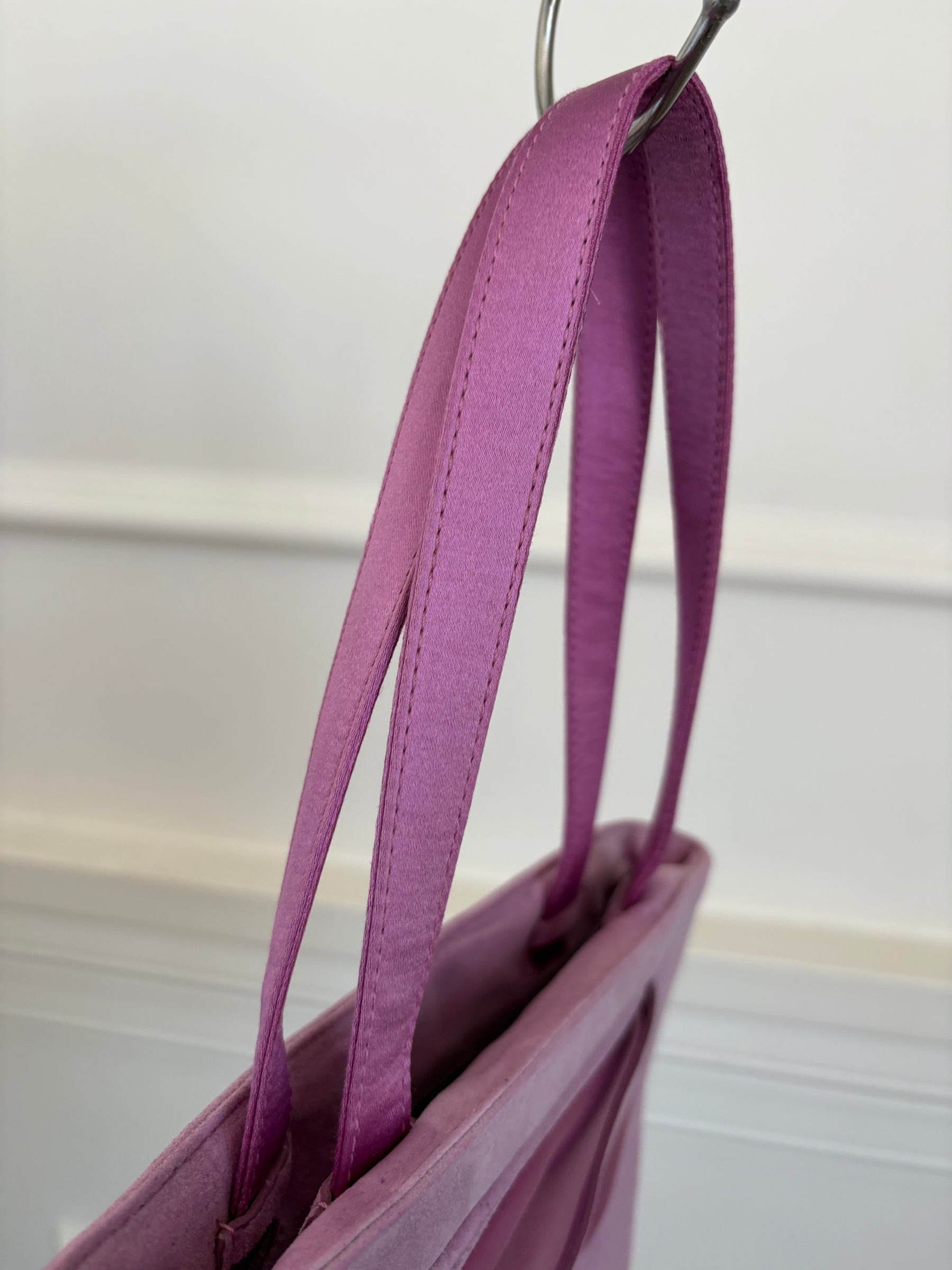 Prada Purple Suede and Silk Mini Tote,