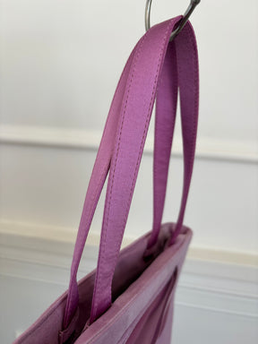 Prada Purple Suede and Silk Mini Tote,