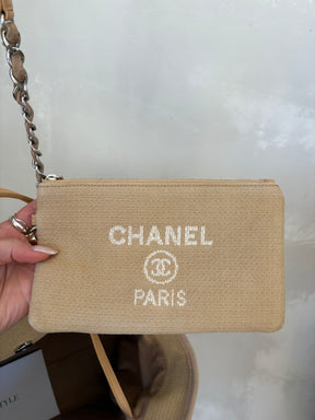 Chanel Beige Canvas Deauville Tote