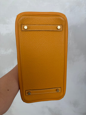 Hermès Marigold Togo Leather Birkin 30 with Gold Hardware