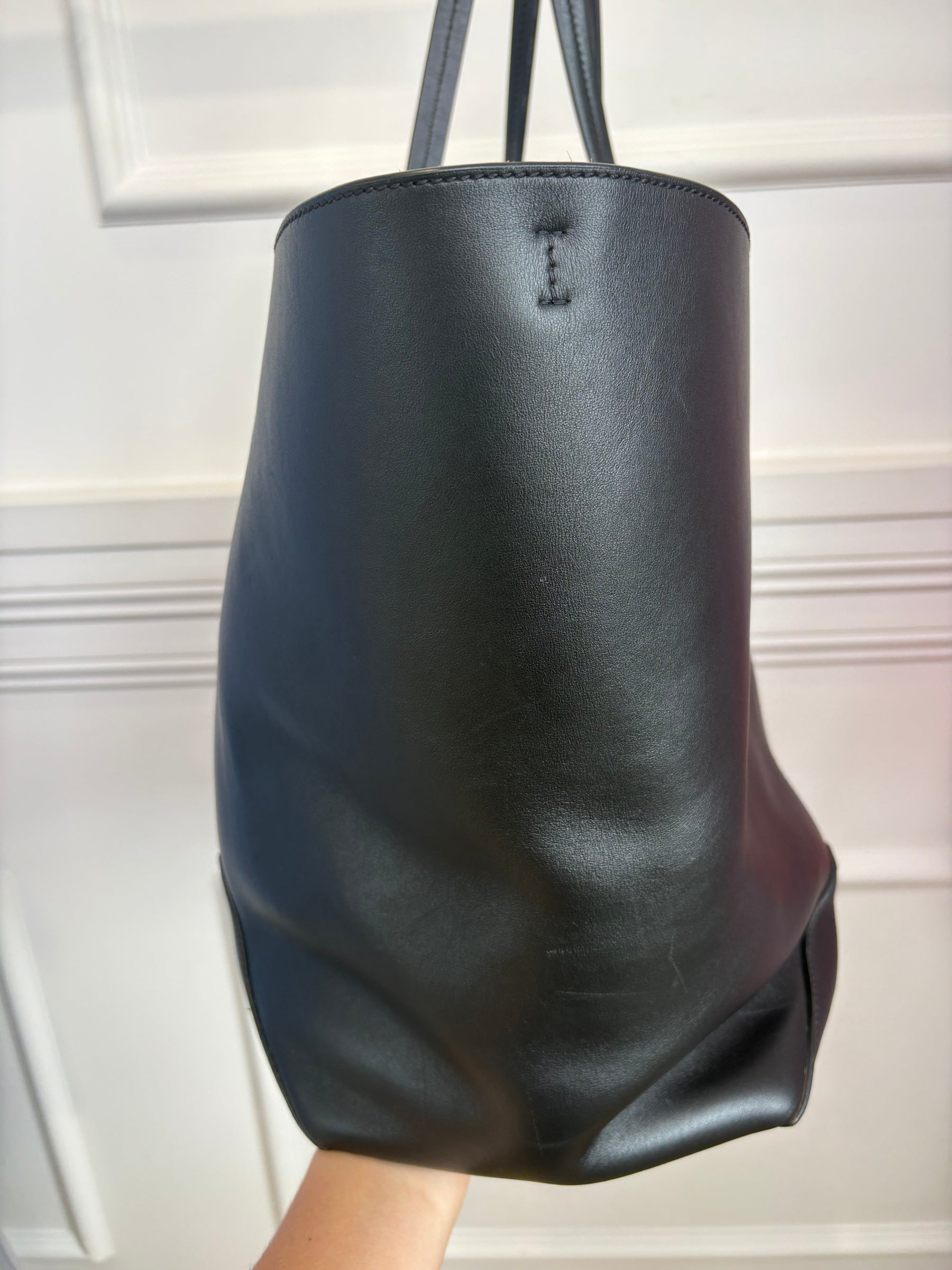 Jimmy Choo Black Leather Oversized Diamond Tote