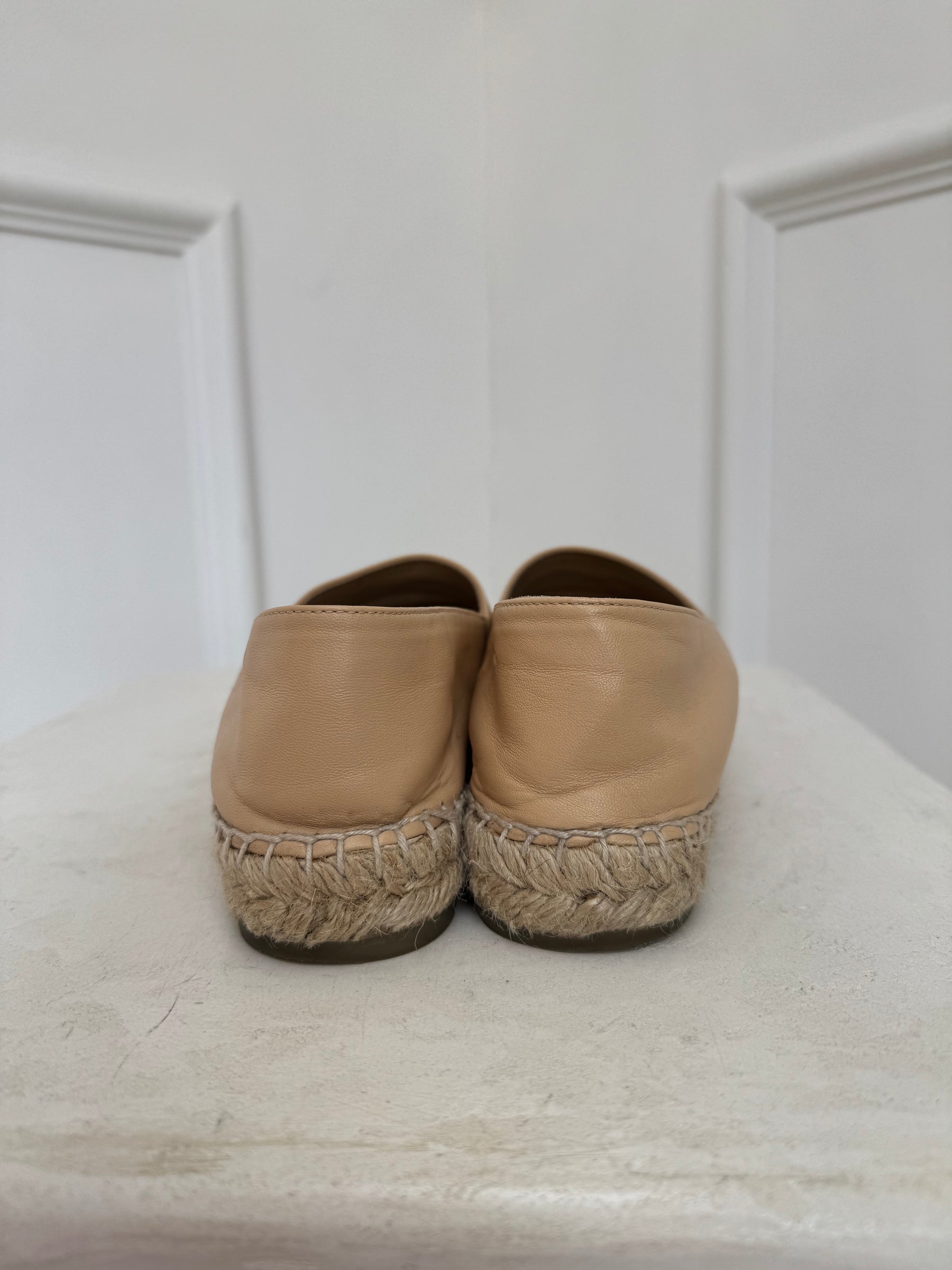 Chanel CC Espedrilles Beige Black, 39