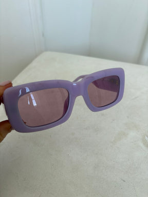 THE ATTICO x Linda Farrow Lilac Rectangle Sunglasses