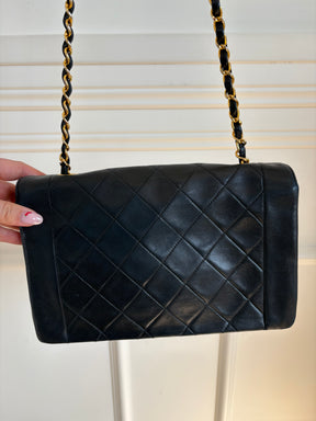 Chanel Black Leather Diana Flap Bag