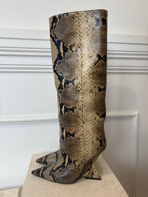THE ATTICO Snake Skin Knee High boot