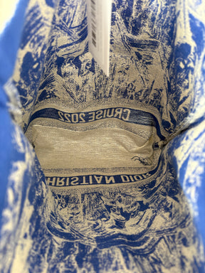 Dior Blue and Cream 'Cruise 2022' Tote
