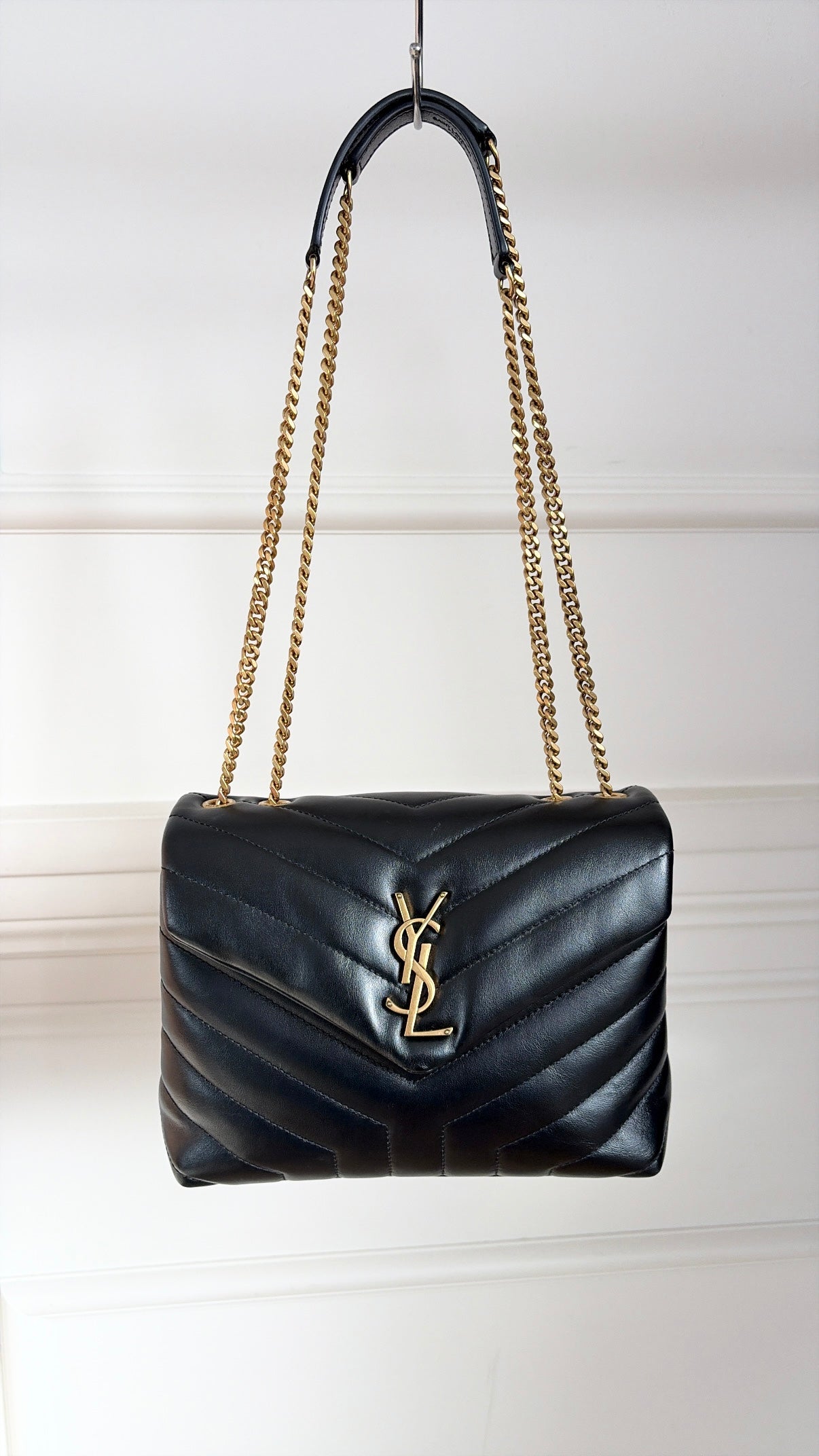 Saint Laurent LouLou Metelassé Lambskin Bag Black