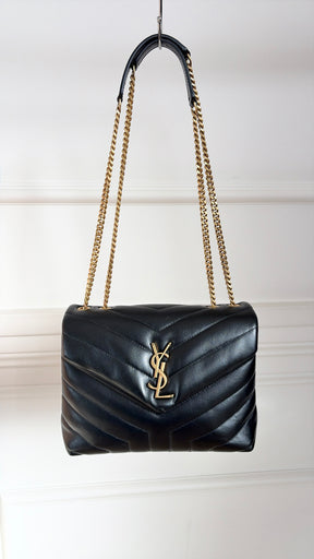 Saint Laurent LouLou Metelassé Lambskin Bag Black
