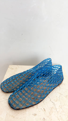 The Row Blue PVC Mara Net Sandals, 39