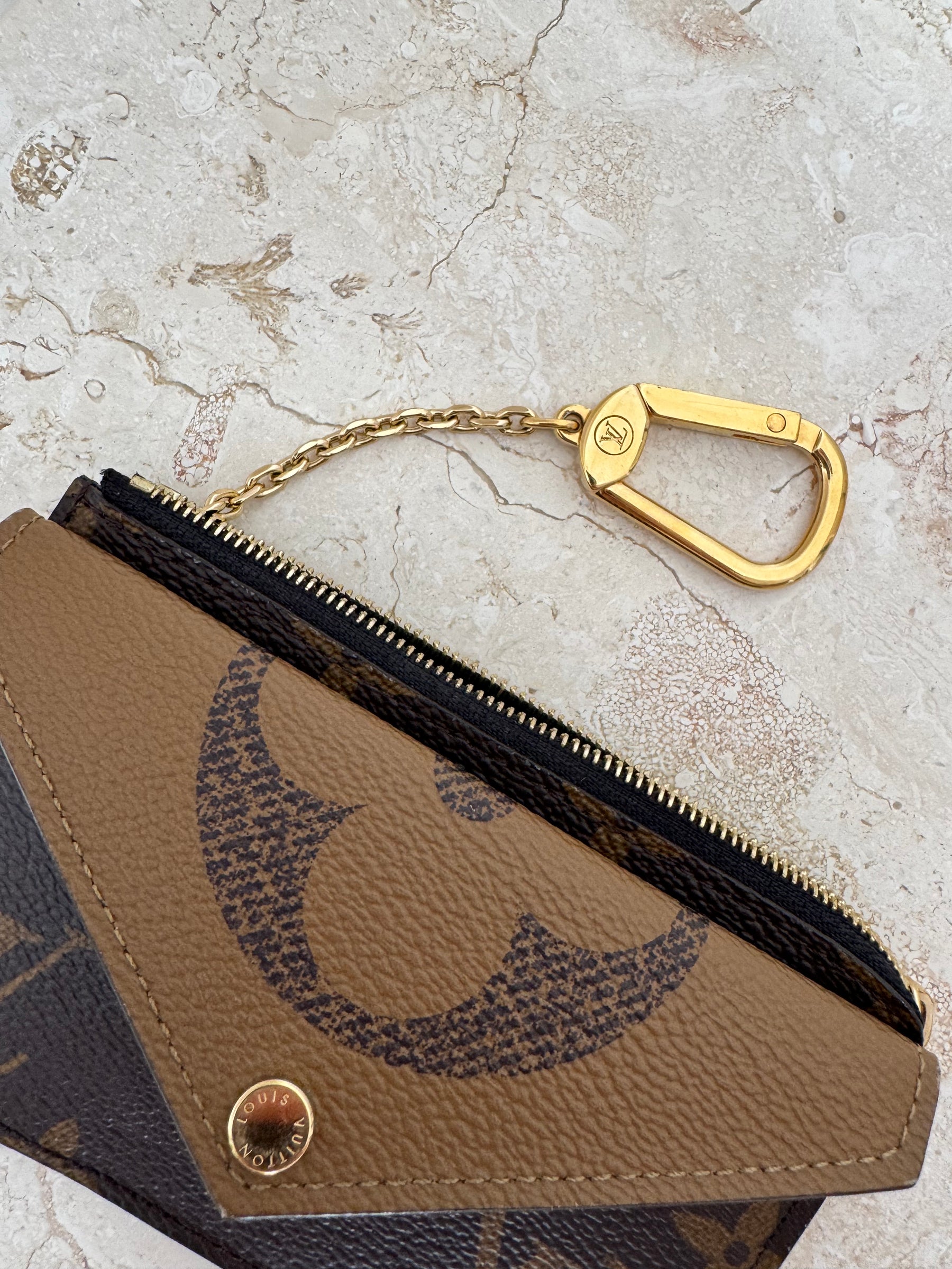Louis Vuitton Monogram Card Case with Key Chain