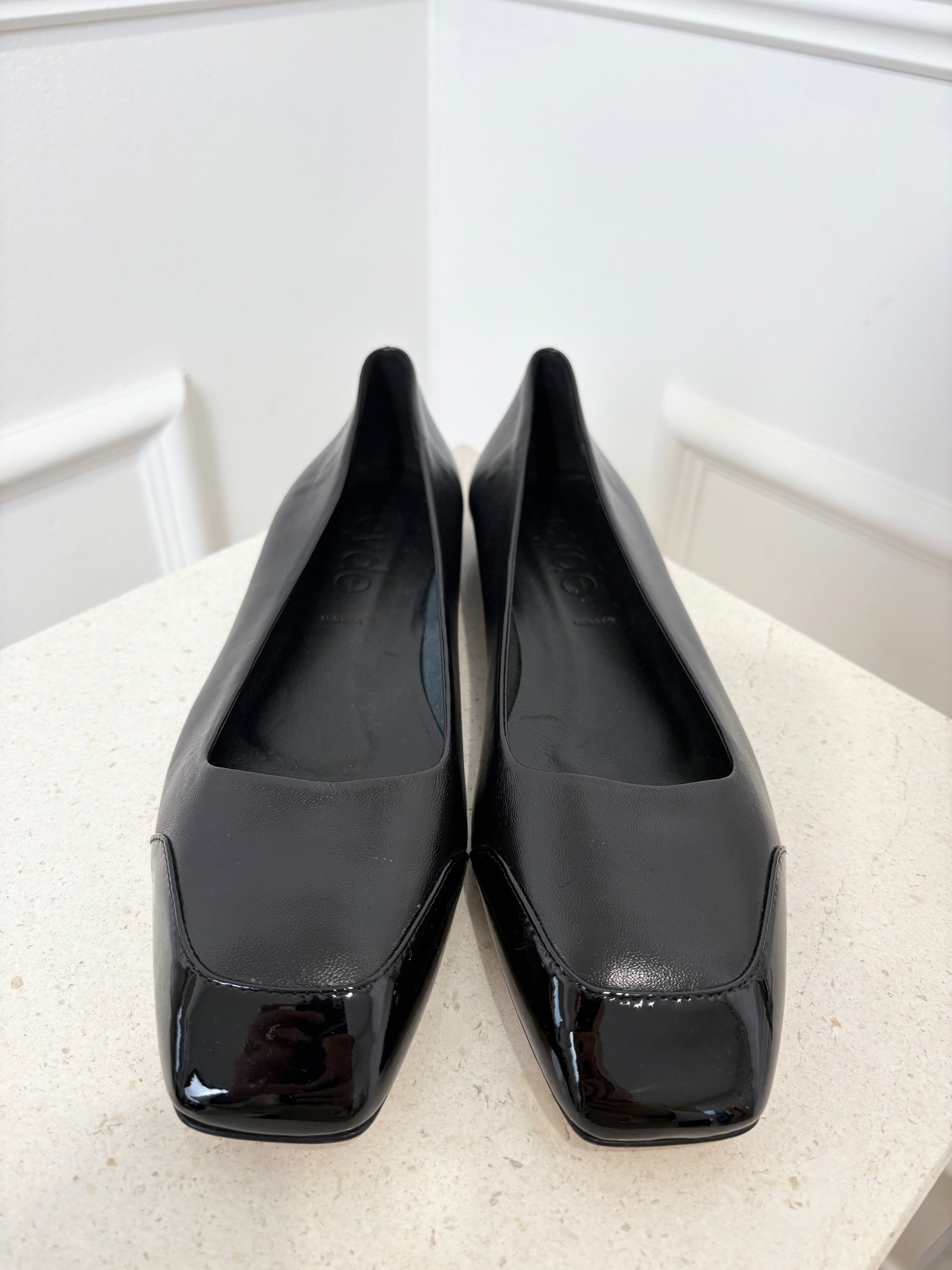 Aeyde Black Ballet Flats, 38