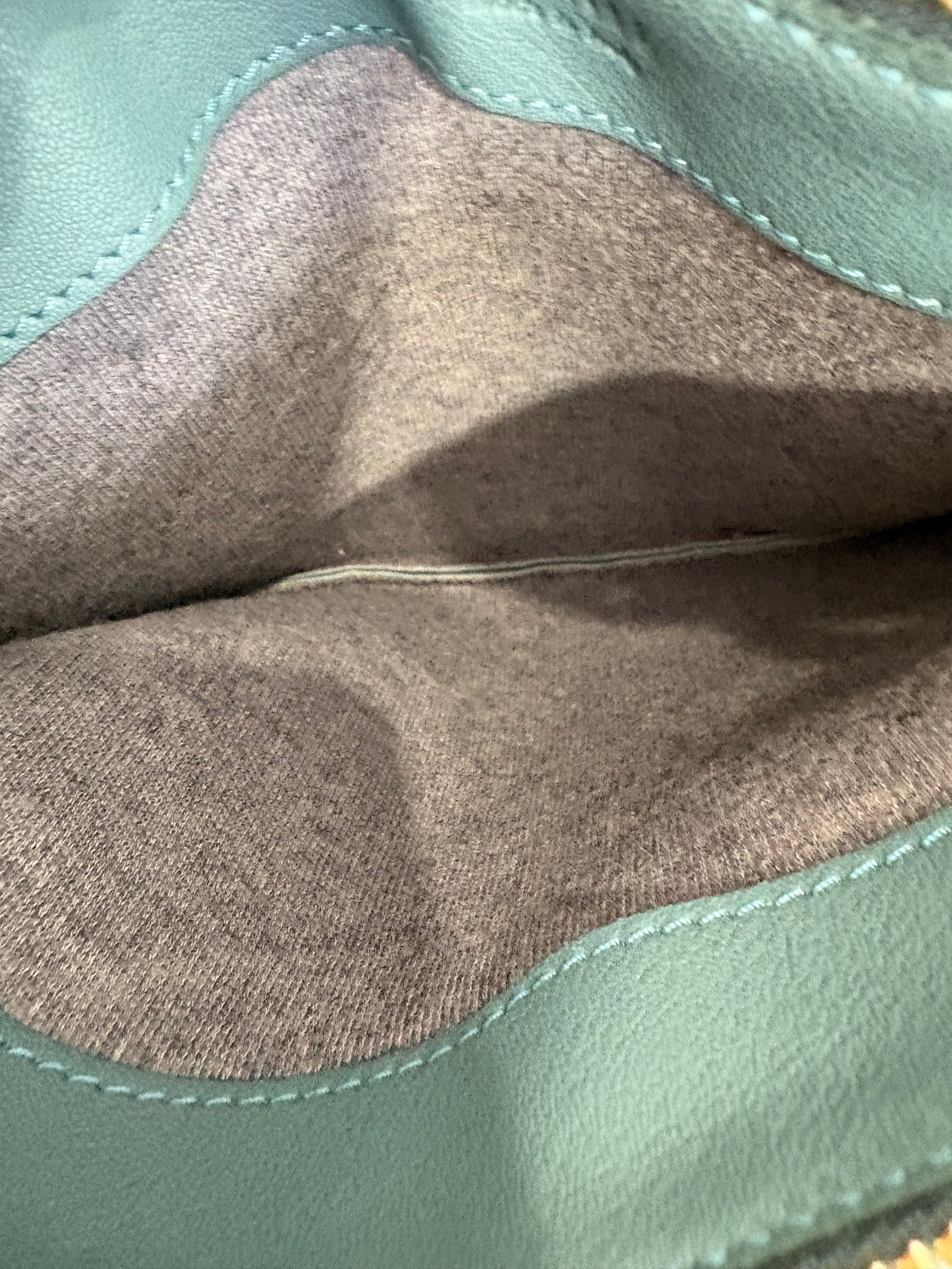Celine Trio Leather Cross Body Bag Green