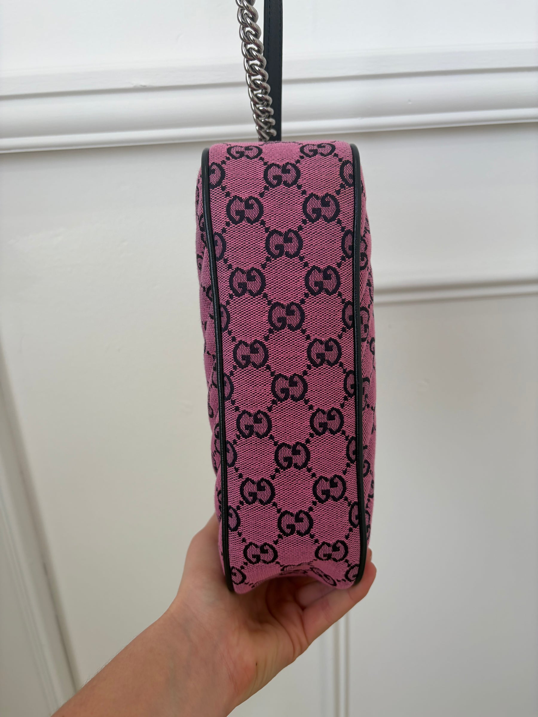 Gucci GG Marmont Multicolour Monogram GG Jacquared Shoulder Bag