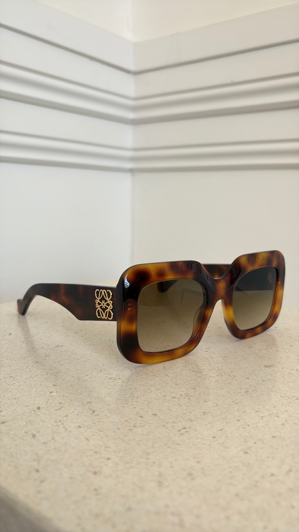 Loewe Havana Oversize Tortoise Shell Sunglasses