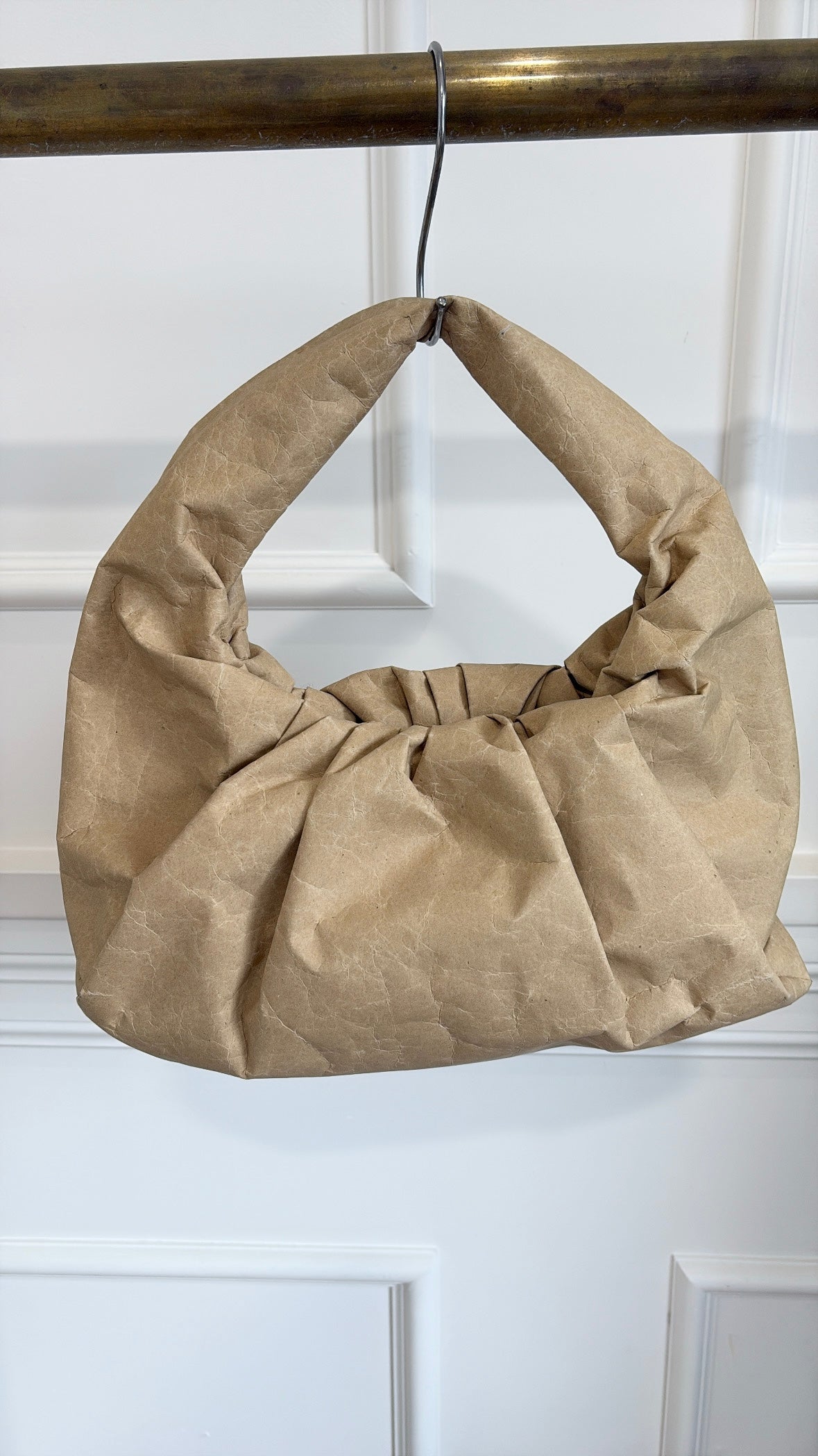 Bottega Veneta Beige Kraft Shoulder Pouch