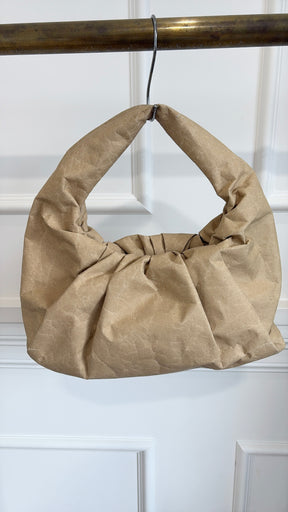 Bottega Veneta Beige Kraft Shoulder Pouch